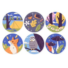 Load image into Gallery viewer, Mini Paint by Numbers Set - Discs Ø20cm (6 pieces) - Whispers of the Wild Figured'Art