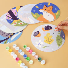 Load image into Gallery viewer, Mini Paint by Numbers Set - Discs Ø20cm (6 pieces) - Whispers of the Wild