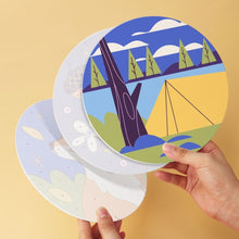Load image into Gallery viewer, Mini Paint by Numbers Set - Discs Ø20cm (6 pieces) - Whispers of the Wild