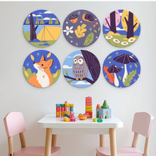 Load image into Gallery viewer, Mini Paint by Numbers Set - Discs Ø20cm (6 pieces) - Whispers of the Wild