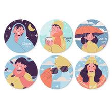 Load image into Gallery viewer, Mini Paint by Numbers Set - Discs Ø20cm (6 pieces) - Little Moments Figured'Art