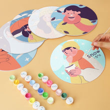 Load image into Gallery viewer, Mini Paint by Numbers Set - Discs Ø20cm (6 pieces) - Little Moments