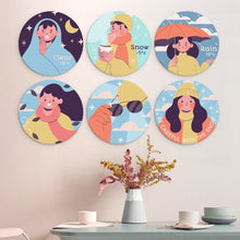 Load image into Gallery viewer, Mini Paint by Numbers Set - Discs Ø20cm (6 pieces) - Little Moments