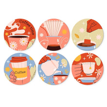 Load image into Gallery viewer, Mini Paint by Numbers Set - Discs Ø20cm (6 pieces) - Warm Coffee Stories Figured'Art