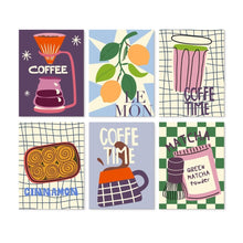 Load image into Gallery viewer, Mini Paint by Numbers Set 15x20cm (6 pieces) - Coffee Time Figured'Art