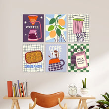 Load image into Gallery viewer, Mini Paint by Numbers Set 15x20cm (6 pieces) - Coffee Time