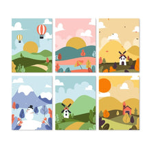 Load image into Gallery viewer, Mini Paint by Numbers Set 15x20cm (6 pieces) - Four Seasons Journey Figured'Art