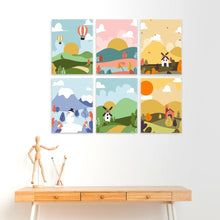 Load image into Gallery viewer, Mini Paint by Numbers Set 15x20cm (6 pieces) - Four Seasons Journey
