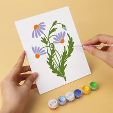Load image into Gallery viewer, Mini Paint by Numbers Set 15x20cm (6 pieces) - Wildflower Illustrations