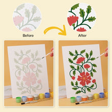 Load image into Gallery viewer, Mini Paint by Numbers Set 15x20cm (6 pieces) - Wildflower Illustrations
