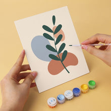 Load image into Gallery viewer, Mini Paint by Numbers Set 15x20cm (6 pieces) - Abstract Foliage
