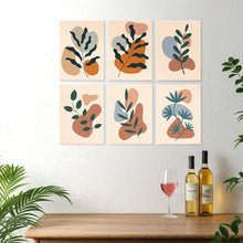Load image into Gallery viewer, Mini Paint by Numbers Set 15x20cm (6 pieces) - Abstract Foliage