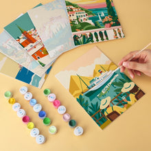 Load image into Gallery viewer, Mini Paint by Numbers Set 15x20cm (6 pieces) - Seaside Journeys