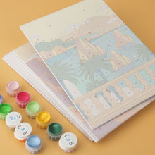 Load image into Gallery viewer, Mini Paint by Numbers Set 15x20cm (6 pieces) - Grand Tour Poster