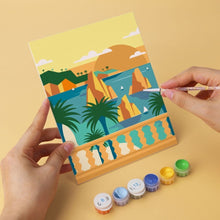 Load image into Gallery viewer, Mini Paint by Numbers Set 15x20cm (6 pieces) - Grand Tour Poster