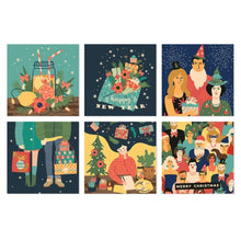 Load image into Gallery viewer, Mini Paint by Numbers Set 20x20cm (6 pieces) - Enchanted Christmas Figured'Art