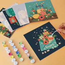 Load image into Gallery viewer, Mini Paint by Numbers Set 20x20cm (6 pieces) - Enchanted Christmas