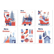 Load image into Gallery viewer, Mini Paint by Numbers Set 20x20cm (6 pieces) - Classic Holiday Figured'Art