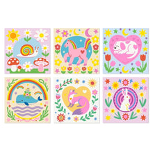 Load image into Gallery viewer, Mini Paint by Numbers Set 20x20cm (6 pieces) - Playful Folk Creatures Figured'Art
