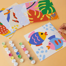 Load image into Gallery viewer, Mini Paint by Numbers Set 20x20cm (6 pieces) - Summer Shapes