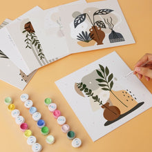 Load image into Gallery viewer, Mini Paint by Numbers Set 20x20cm (6 pieces) - Terracotta Botanicals