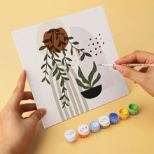 Load image into Gallery viewer, Mini Paint by Numbers Set 20x20cm (6 pieces) - Terracotta Botanicals