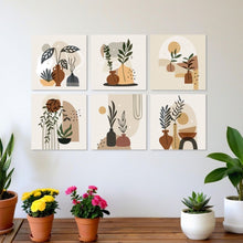 Load image into Gallery viewer, Mini Paint by Numbers Set 20x20cm (6 pieces) - Terracotta Botanicals