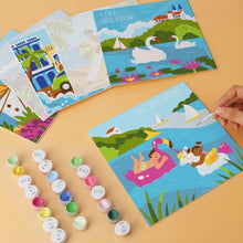 Load image into Gallery viewer, Mini Paint by Numbers Set 20x20cm (6 pieces) - Colourful Summer Days