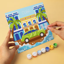 Load image into Gallery viewer, Mini Paint by Numbers Set 20x20cm (6 pieces) - Colourful Summer Days