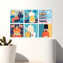 Load image into Gallery viewer, Mini Paint by Numbers Set 20x20cm (6 pieces) - British Icons