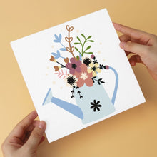 Load image into Gallery viewer, Mini Paint by Numbers Set 20x20cm (6 pieces) - Watering Can Blooms 1
