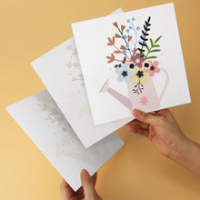 Load image into Gallery viewer, Mini Paint by Numbers Set 20x20cm (6 pieces) - Watering Can Blooms 1