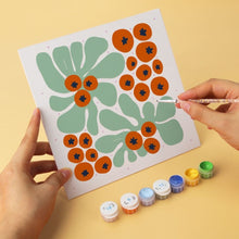 Load image into Gallery viewer, Mini Paint by Numbers Set 20x20cm (6 pieces) - Floral Pattern