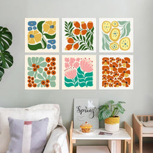 Load image into Gallery viewer, Mini Paint by Numbers Set 20x20cm (6 pieces) - Floral Pattern