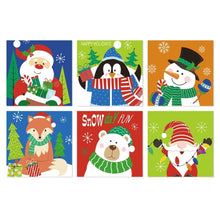 Load image into Gallery viewer, Mini Paint by Numbers Set 20x20cm (6 pieces) - Bright Christmas Icons Figured'Art
