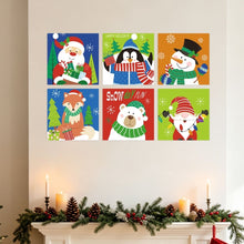 Load image into Gallery viewer, Mini Paint by Numbers Set 20x20cm (6 pieces) - Bright Christmas Icons