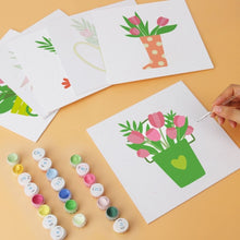 Load image into Gallery viewer, Mini Paint by Numbers Set 20x20cm (6 pieces) - Spring Bouquet