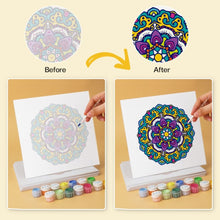 Load image into Gallery viewer, Mini Paint by Numbers Set 20x20cm (6 pieces) - Kaleidoscope Mandalas