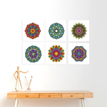 Load image into Gallery viewer, Mini Paint by Numbers Set 20x20cm (6 pieces) - Kaleidoscope Mandalas
