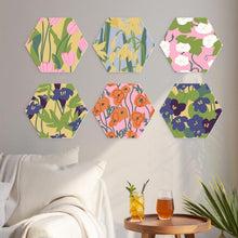 Load image into Gallery viewer, Mini Paint by Numbers Set - Hexagons (6 pieces) - Painted Petals