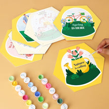 Load image into Gallery viewer, Mini Paint by Numbers Set - Hexagons (6 pieces) - Spring Vibes