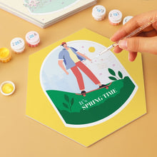 Load image into Gallery viewer, Mini Paint by Numbers Set - Hexagons (6 pieces) - Spring Vibes