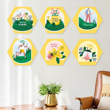 Load image into Gallery viewer, Mini Paint by Numbers Set - Hexagons (6 pieces) - Spring Vibes