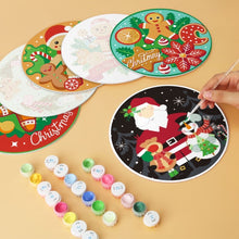 Load image into Gallery viewer, Mini Paint by Numbers Set - Discs Ø20cm (6 pieces) - Christmas Confections