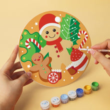 Load image into Gallery viewer, Mini Paint by Numbers Set - Discs Ø20cm (6 pieces) - Christmas Confections