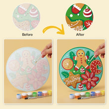 Load image into Gallery viewer, Mini Paint by Numbers Set - Discs Ø20cm (6 pieces) - Christmas Confections