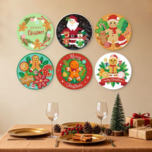 Load image into Gallery viewer, Mini Paint by Numbers Set - Discs Ø20cm (6 pieces) - Christmas Confections
