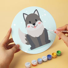Load image into Gallery viewer, Mini Paint by Numbers Set - Discs Ø20cm (6 pieces) - Woodland Tales