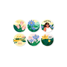 Load image into Gallery viewer, Mini Paint by Numbers Set - Discs Ø20cm (6 pieces) - Blooming Seasons Figured'Art
