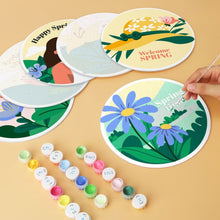 Load image into Gallery viewer, Mini Paint by Numbers Set - Discs Ø20cm (6 pieces) - Blooming Seasons